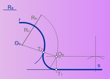 Enlace de una recta y una curva mediante un arco
