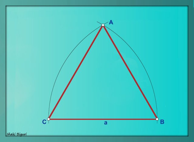 Triángulo equilátero, conociendo el lado | Dibujo Geométrico