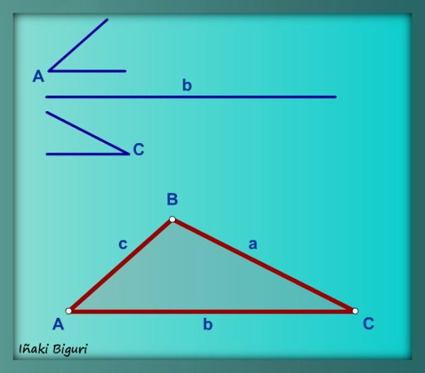 Triángulo con lado y ángulos adyacentes 06